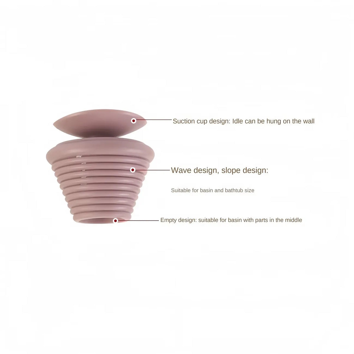 2-Pack Universal Suction Cup Drain Stopper – Bathtub & Sink Drain Stopper QXL