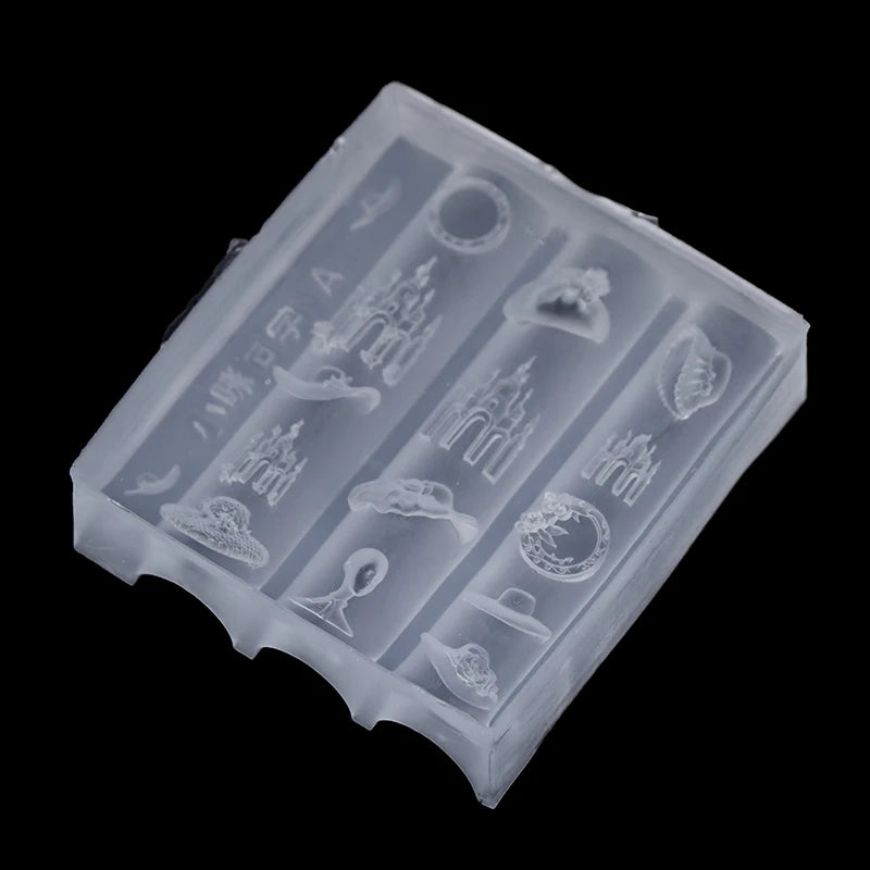 3D Silicone Nail Art Mold | Swan Castle Straw Hat DIY Templates Nail Art Mold QXL