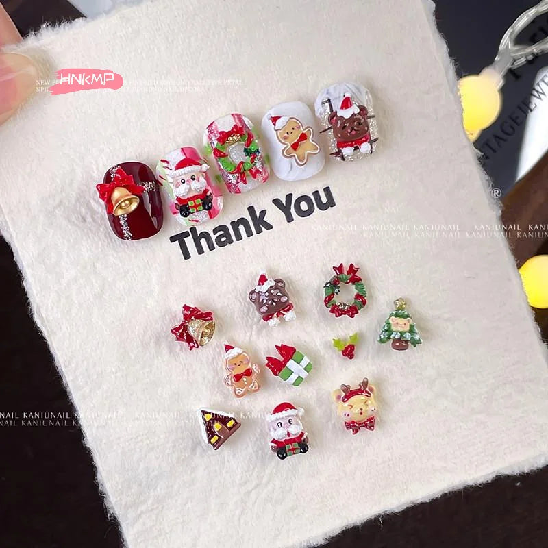 3D Christmas Silicone Nail Art Mold – Santa, Snowman & Tree Silicone Nail Mold QXL