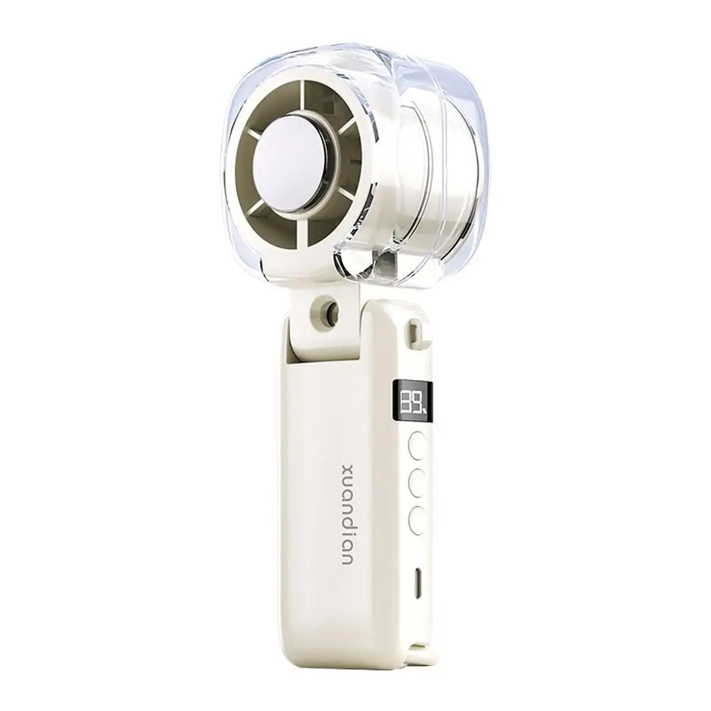 Handheld Mist Fan 3000mAh | 199-Speed Foldable Ice Cooling Handheld Mist Fan QXL White