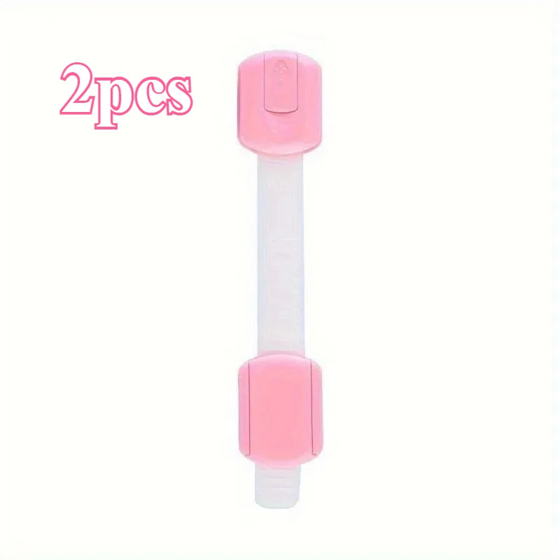 2-Pack Cabinet & Drawer Safety Locks | Child-Proof Home Guard Child Safety Lock QXL Pink 2pcs
