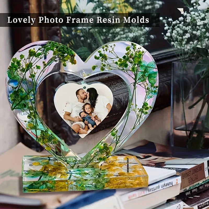 Heart Epoxy Resin Silicone Mold Set | DIY Photo Frame Craft Resin Craft Mold QXL
