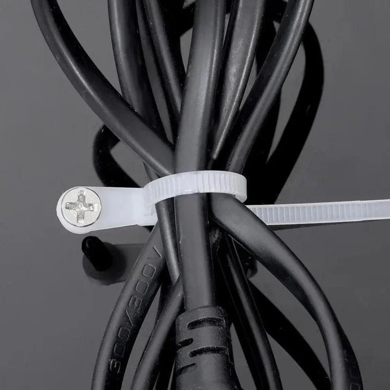 Nylon Cable Ties with Screw Mount Hole | Self-Locking Zip Nylon Cable Ties QXL