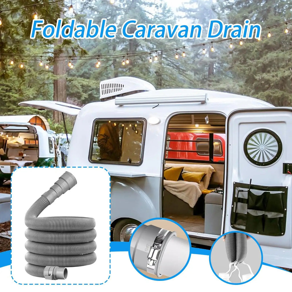 Foldable RV Sewer Hose Kit 2–10m | Leakproof Caravan Drain RV Sewer Hose QXL