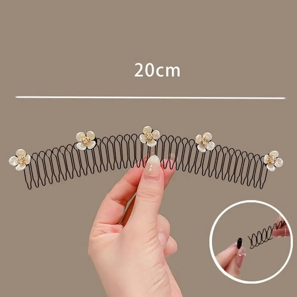 Rhinestone Stretch Headband | Wavy Hair Hoop & Face Wash Rhinestone Headband QXL Style 1