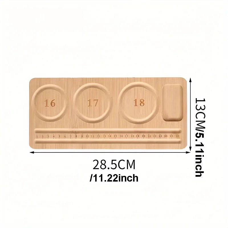 Solid Wood Bead Board for Bracelets | Jewelry Design Tray Jewelry Making Tool QXL 16-17-18-Beaded plat