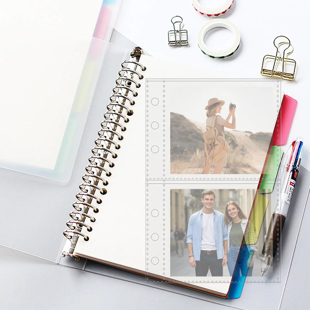 10-Pack A6 Binder Inserts | Clear Top-Loading Pocket Sleeves Binder Pocket Sleeves QXL