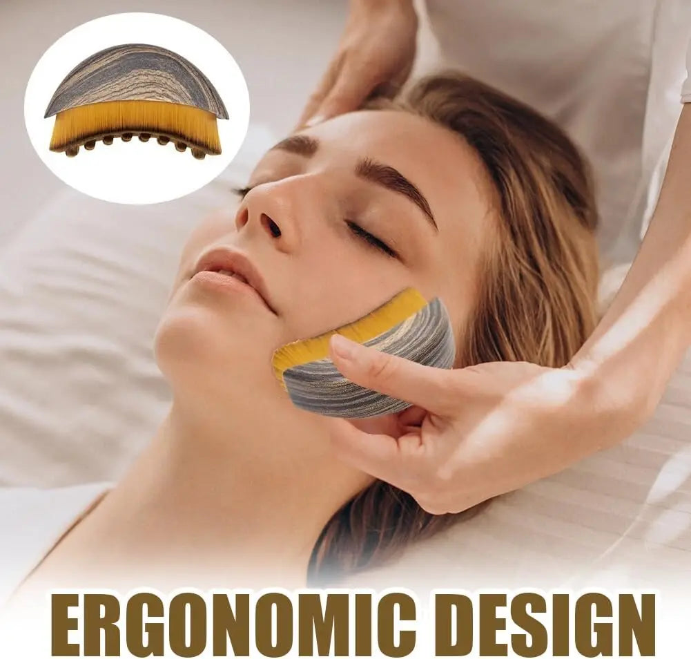 Wooden 6-Claw Meridian Massage Comb & Face Sculpting Brush Face Massage Tool QXL