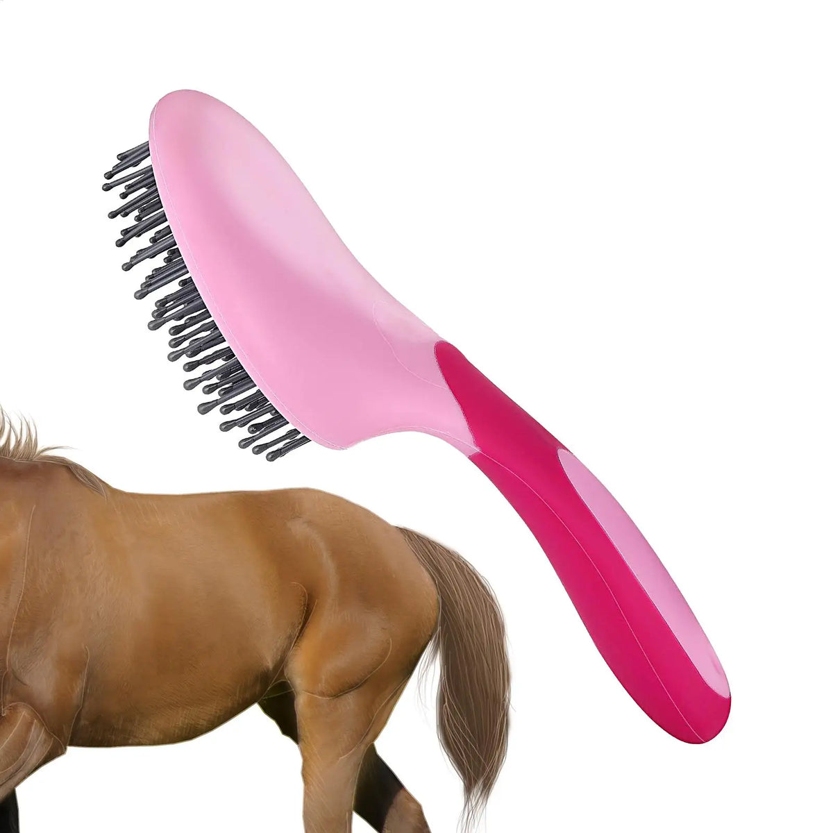 Horse Mane & Tail Brush | Ergonomic Grooming Detangler Horse Grooming Brush QXL