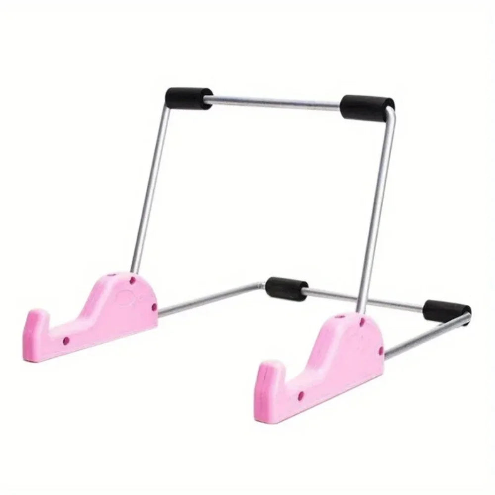 Foldable Aluminum Tablet Stand | Adjustable iPad & Laptop Holder Tablet Stand QXL Pink