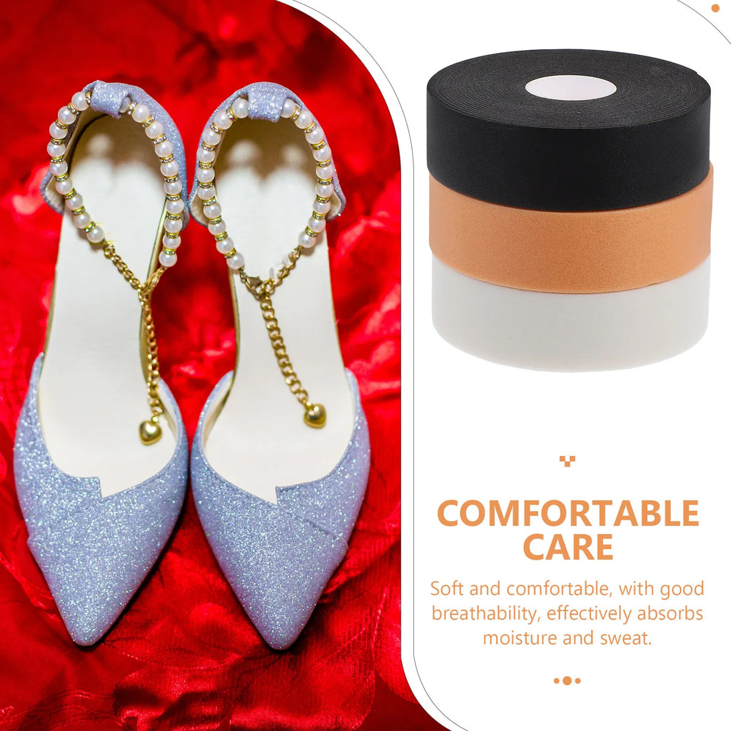 3-Roll DIY Cut-to-Size PE Foam Self-Adhesive Heel Pads Adhesive Heel Pads QXL