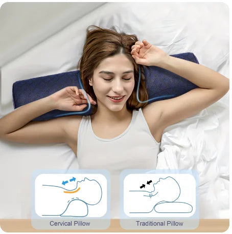 Memory Foam Neck Pillow | Cervical Support, Breathable Cover Memory Foam Pillow QXL
