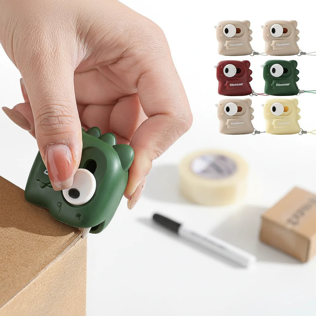 Dinosaur Mini Box Cutter | Auto-Retracting Ceramic Blade Mini Box Cutter QXL