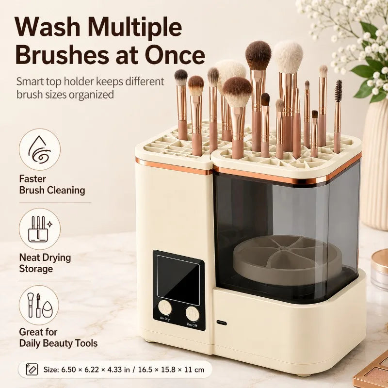 Automatic Makeup Brush Cleaner & Dryer | LCD Type-C Makeup Brush Cleaner QXL