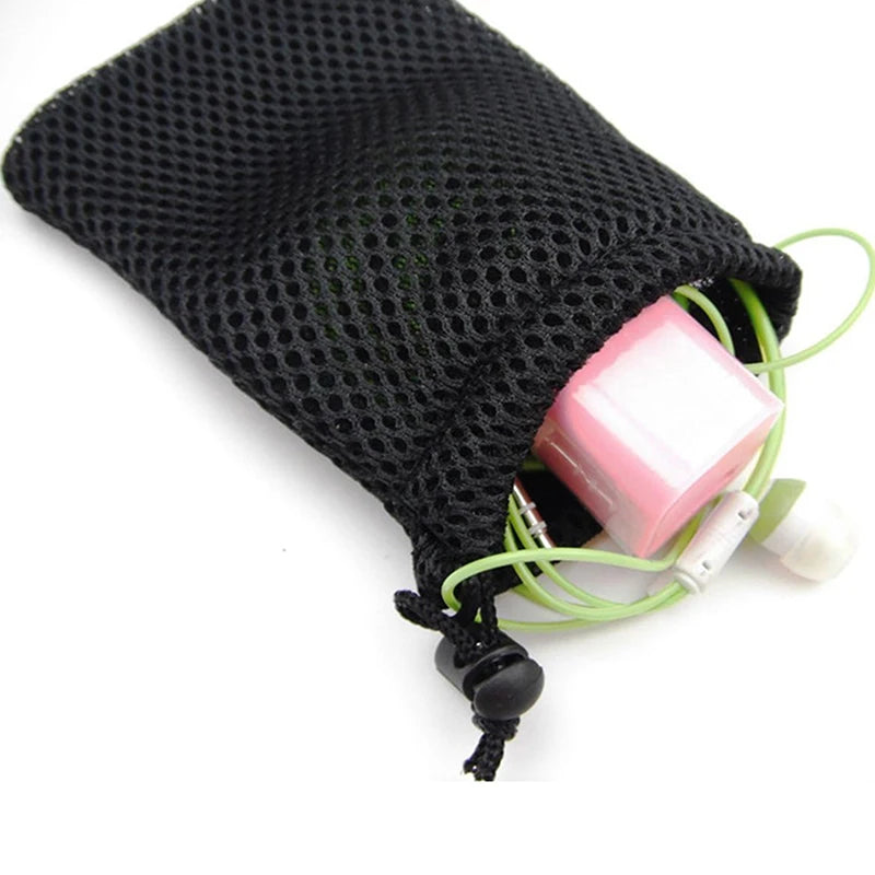 3-Pack Mesh Drawstring Pouches | Travel Organizer Bags Drawstring Storage Pouch QXL