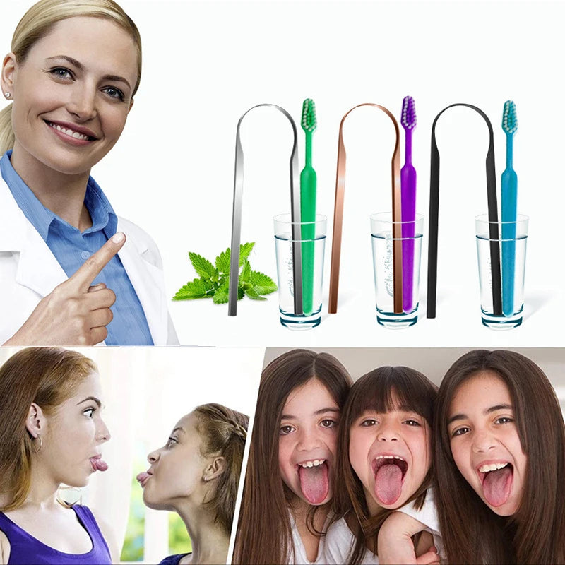 U-Shaped Stainless Steel Tongue Scraper | Fresh Breath Tongue Scraper QXL