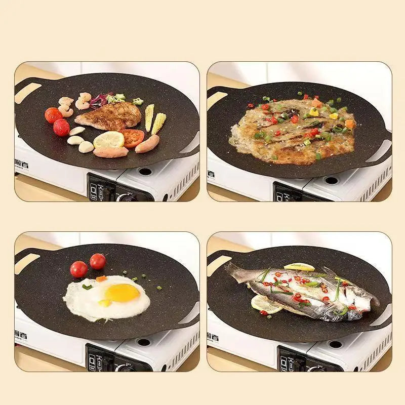 Korean Maifan Stone BBQ Grill Pan | Non-Stick 28–38cm BBQ Grill Pan QXL