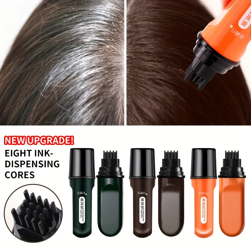 Portable Hair Color Stick | Temporary Gray Coverage & Comb Hair Color Stick QXL
