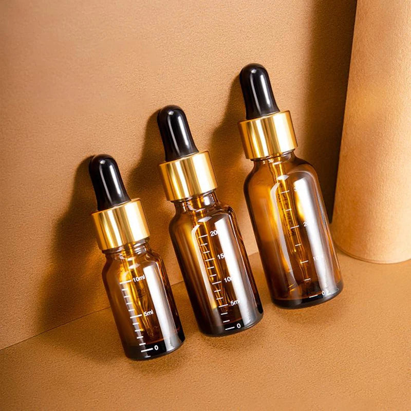 Amber Glass Dropper Bottles 5ml–100ml | Graduated Scale Glass Dropper Bottle QXL