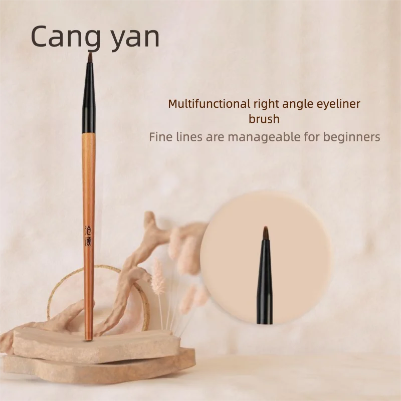 Fine Right-Angle Eyeliner Brush | Precision Corner Eye Brush Eyeliner Brush QXL Right Angle 02