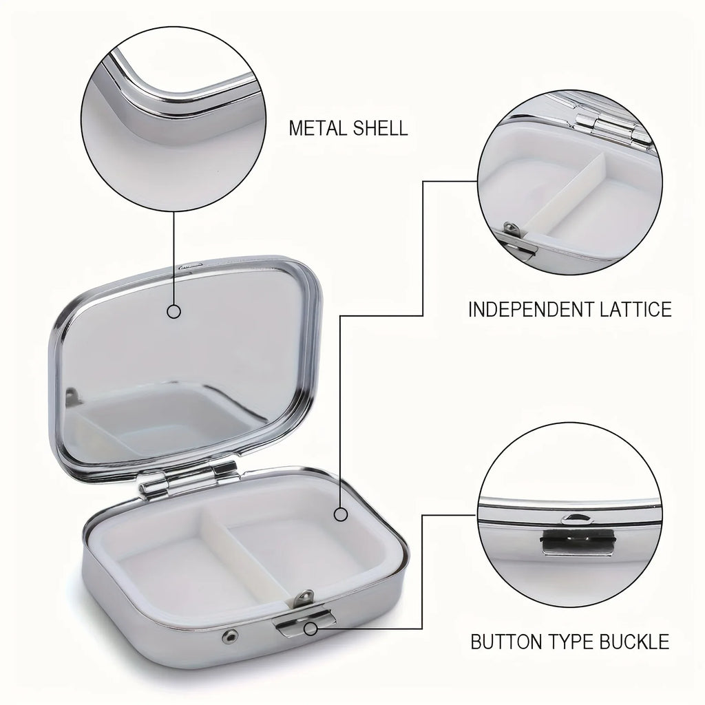 Colorful Metal Pill & Jewelry Organizer | Travel Storage Case Pill & Jewelry Case QXL