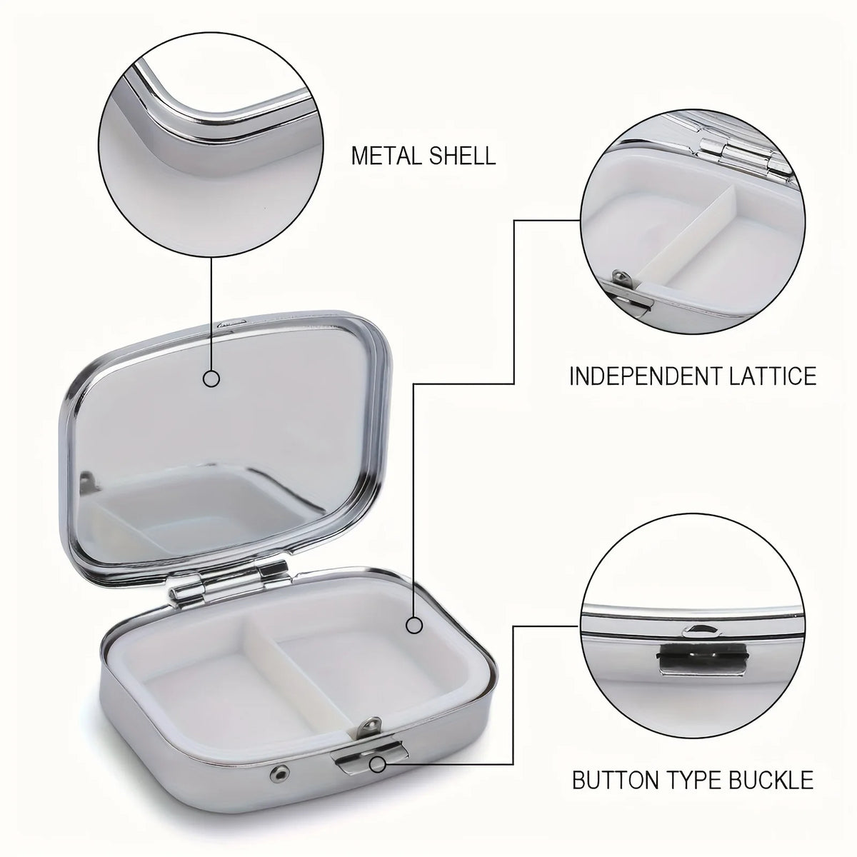 Colorful Metal Pill & Jewelry Organizer | Travel Storage Case Pill & Jewelry Case QXL