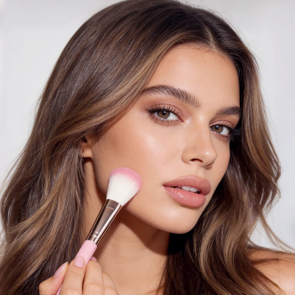 6-Pc Pink Blush & Contour Makeup Brush Set | KOSSHOW Makeup Brush Set QXL