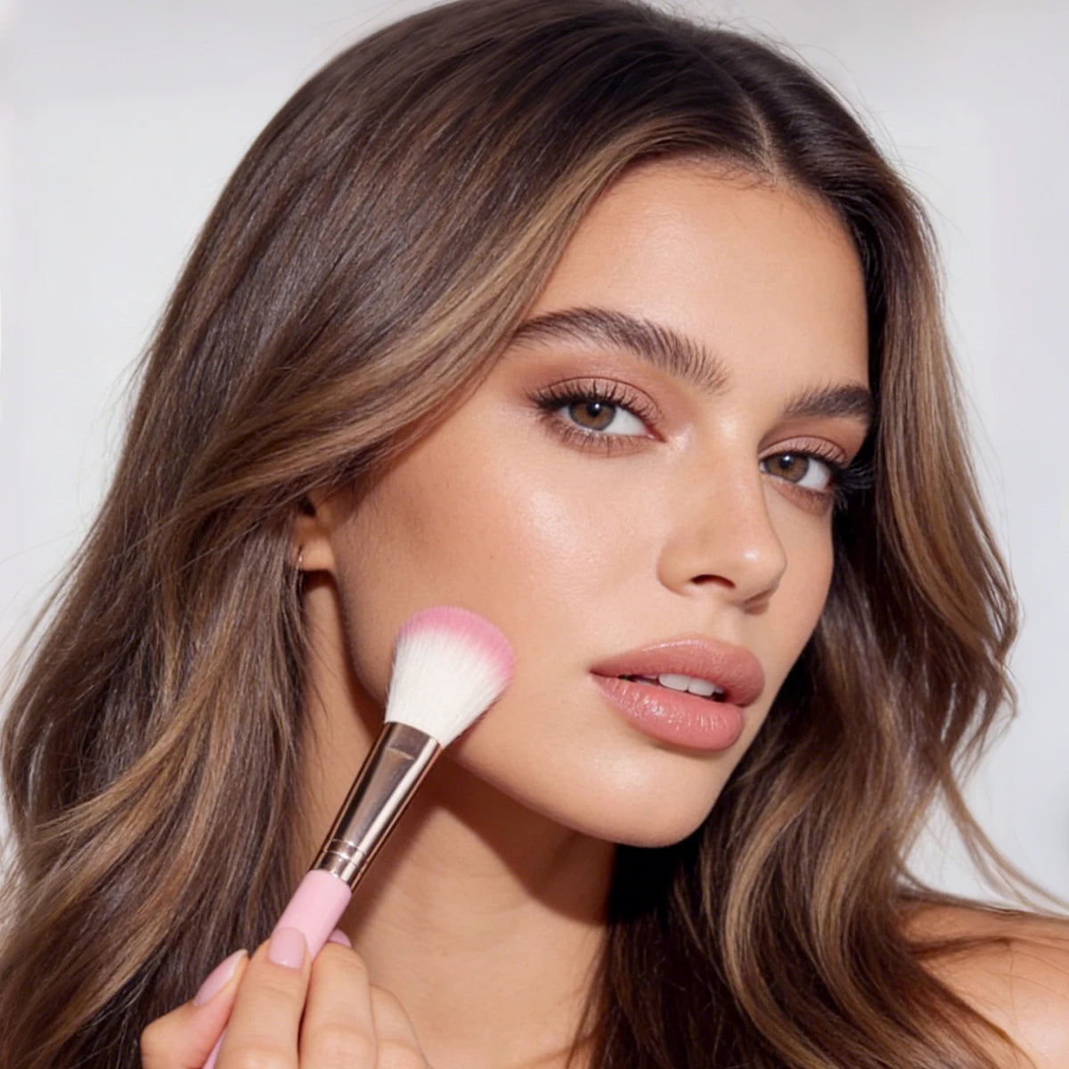 6-Pc Pink Blush & Contour Makeup Brush Set | KOSSHOW Makeup Brush Set QXL