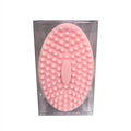 Silicone Body Scrubber Exfoliating Bath Brush & Shower Massager Silicone Bath Scrubber QXL Pink 1Pc