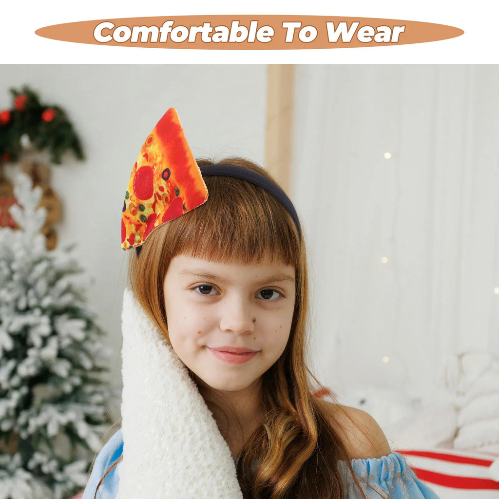 2-Pack Pizza Slice Headband | Cosplay Party Costume Prop Novelty Costume Headband QXL