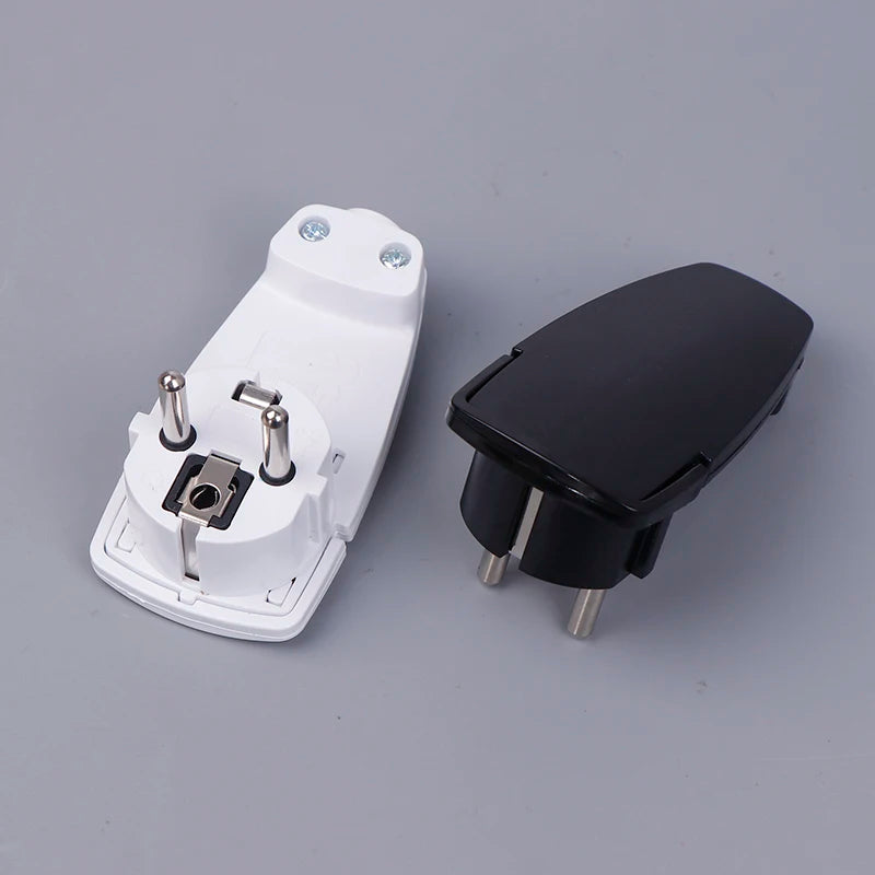Extra Flat EU Plug Adapter 250V 16A | Folding Handle & Kink Guard Socket Plug Adapter QXL