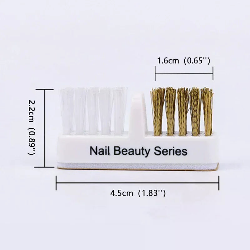 Nail Drill Bit Cleaning Brush | Dual-Head Manicure Tool Nail Drill Cleaner QXL