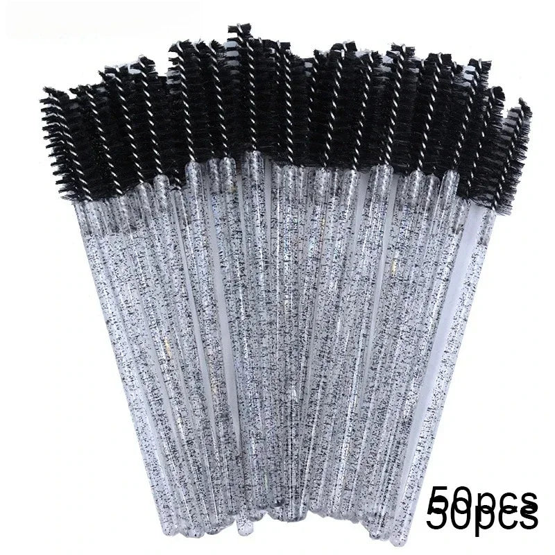 100-Pack Disposable Eyelash Spoolies & Mascara Wand Brushes Disposable Lash Spoolies QXL