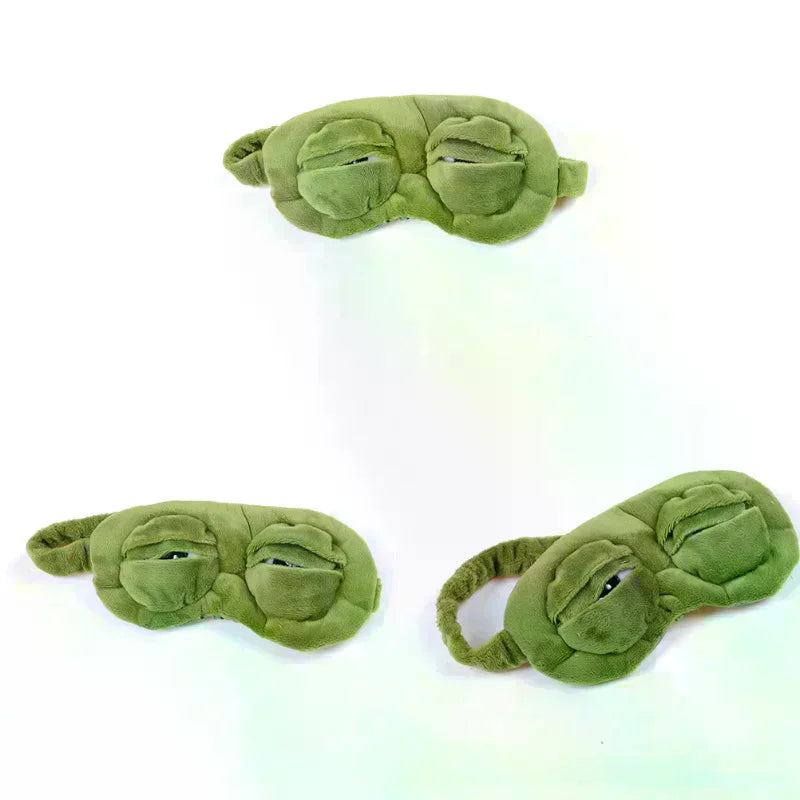 3D Frog Sleep Mask – Soft Plush Cotton Travel Eye Mask Sleep Eye Mask QXL