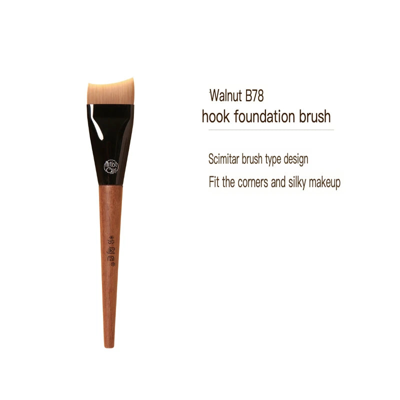 B78 Tick-Mark Foundation Brush | Seamless Liquid Coverage Foundation Makeup Brush QXL