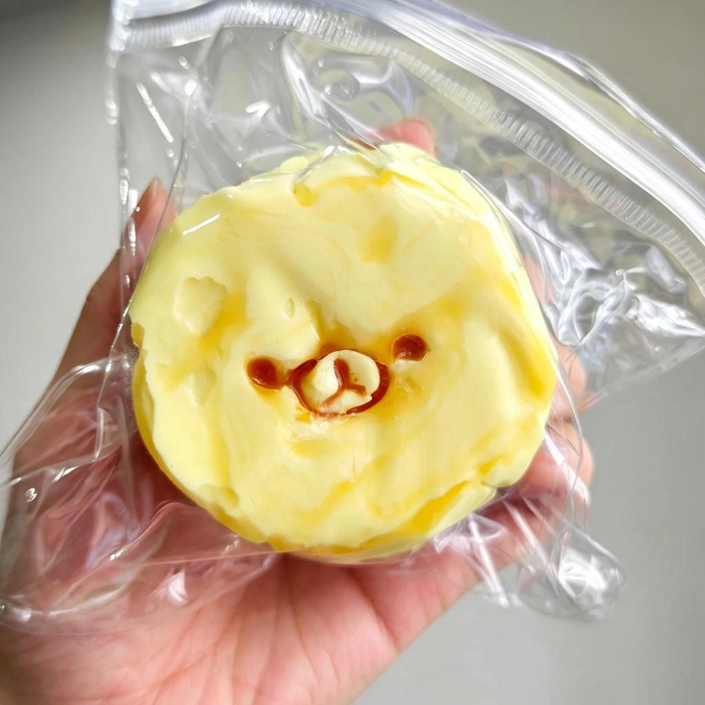 Taba Squishy Toy Melon Bear | Butter Texture Fidget Silicone Squishy Fidget Toy QXL 1pcs