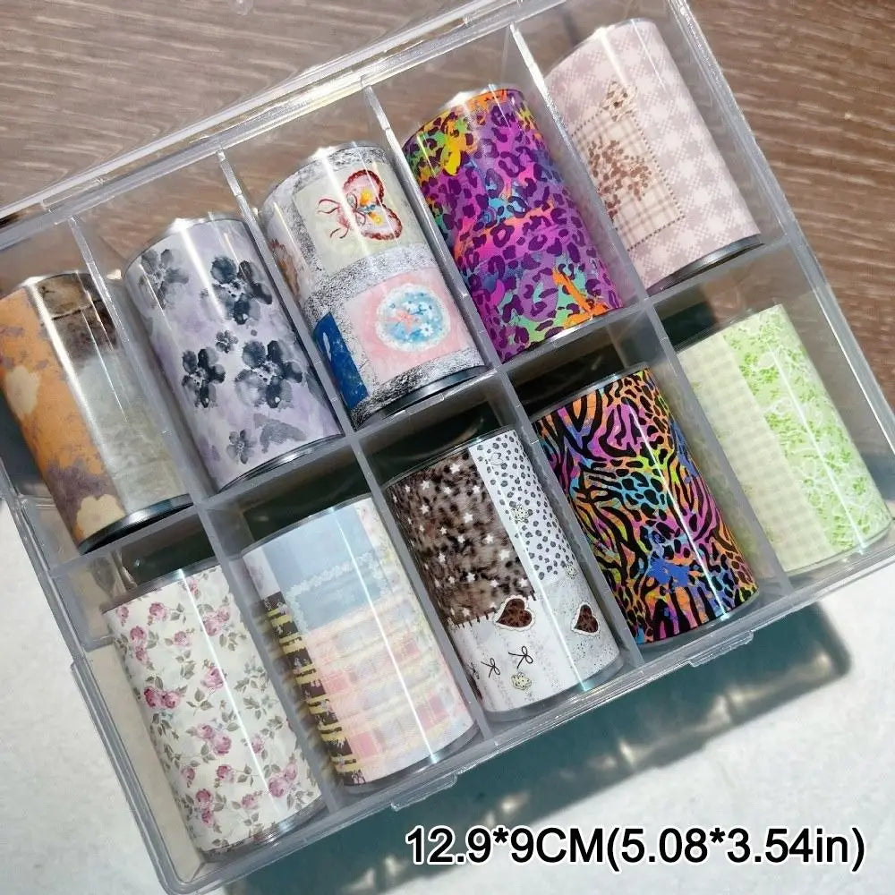 Nail Foil Stickers – Flower, Leopard & Stripe Decals Nail Foil Stickers QXL