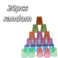 20-Pc Reggio Emilia Sensory Tiles | 20 Colors Light Table Play Sensory Learning Tiles QXL 20pcs random
