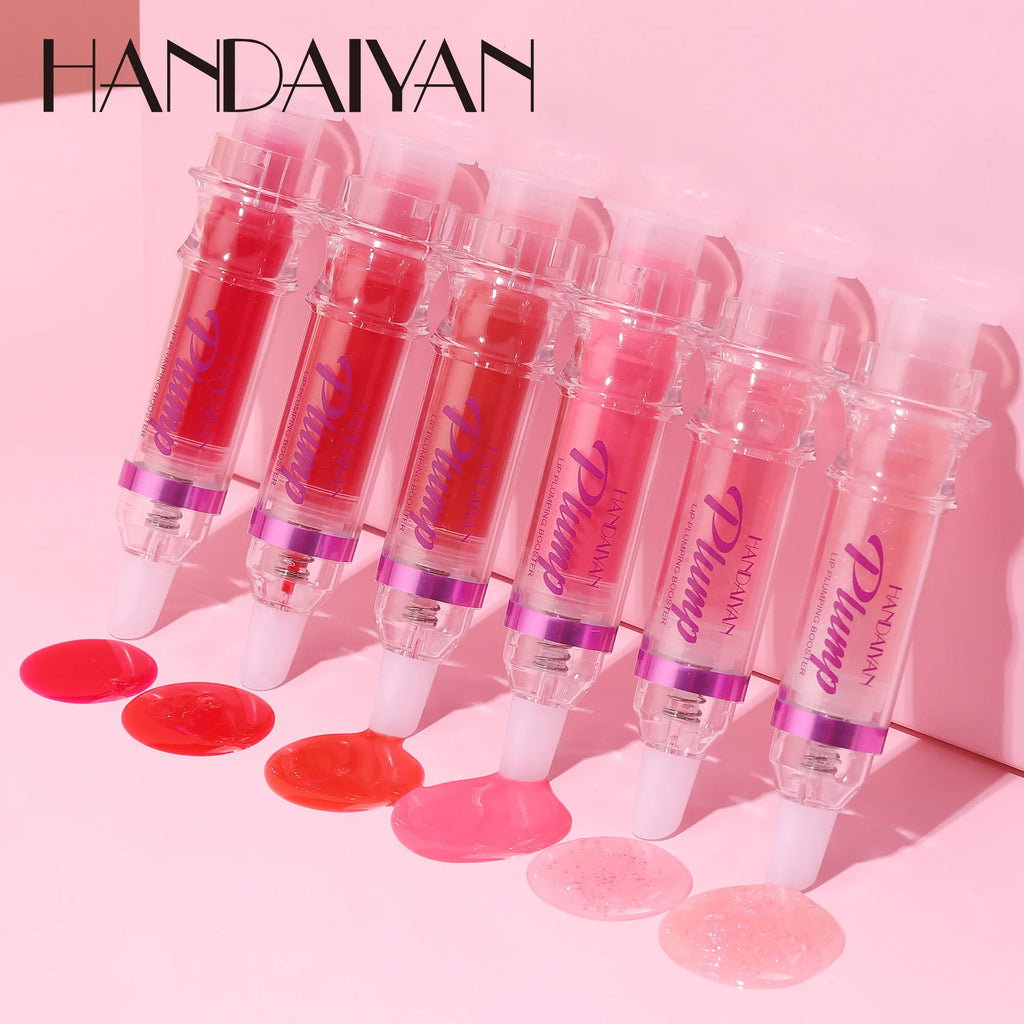 Handaiyan 6-Color Lip Plumper Gloss | Honey Oil & Vitamin E Lip Plumper Gloss QXL
