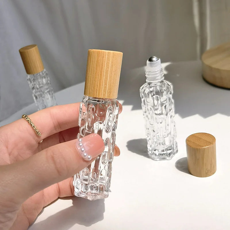 10ml Glass Roll-On Bottle | Essential Oil & Perfume Refill Vial Roll-On Bottle QXL