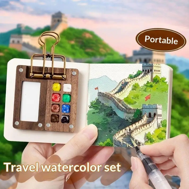 Mini Watercolor Palette Box – 8 & 15 Grid Leakproof Travel Watercolor Palette Box QXL