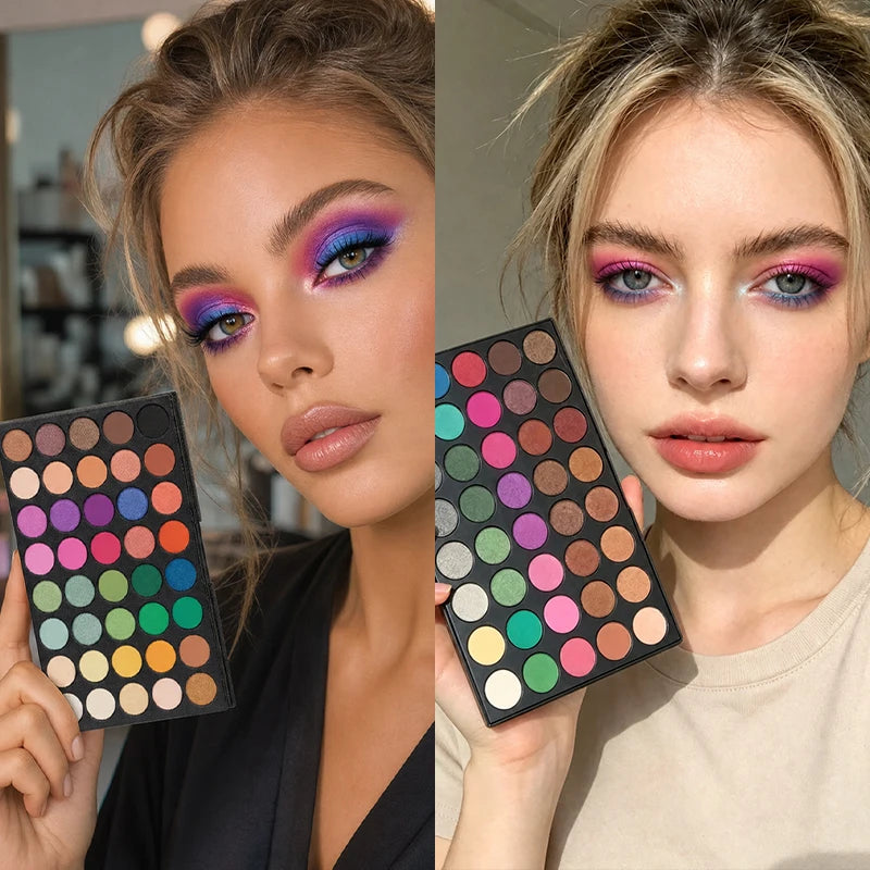 120-Color 3-in-1 Eyeshadow Palette | Matte Shimmer Glitter Eyeshadow Palette QXL