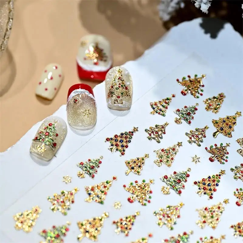 Christmas Nail Art Stickers | Tree & Crystal Ball Decals Nail Art Stickers QXL