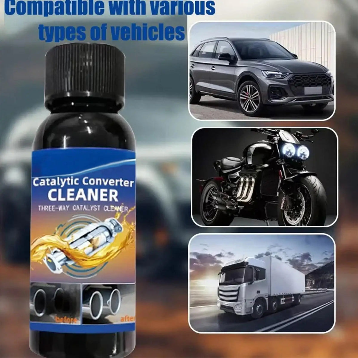 Engine Catalytic Converter Cleaner | Carbon & Sludge Remover Engine Cleaner Formula QXL