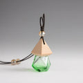8ml Aromatherapy Glass Pendant Bottle with Wooden Lid | Car Perfume Aromatherapy Pendant Bottle QXL green