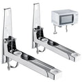 Adjustable Wall-Mount Microwave Shelf | Stainless Steel Rack Kitchen Wall Shelf QXL 2pcs shelf with hook