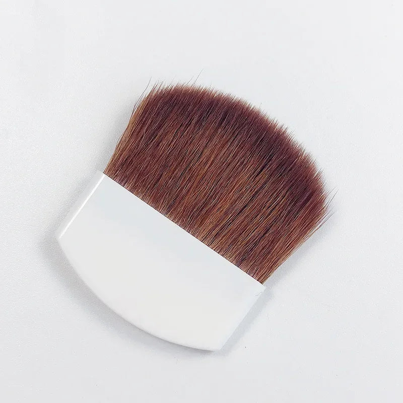 Mini Powder Blush & Foundation Makeup Brush | Soft & Portable Makeup Brush QXL white