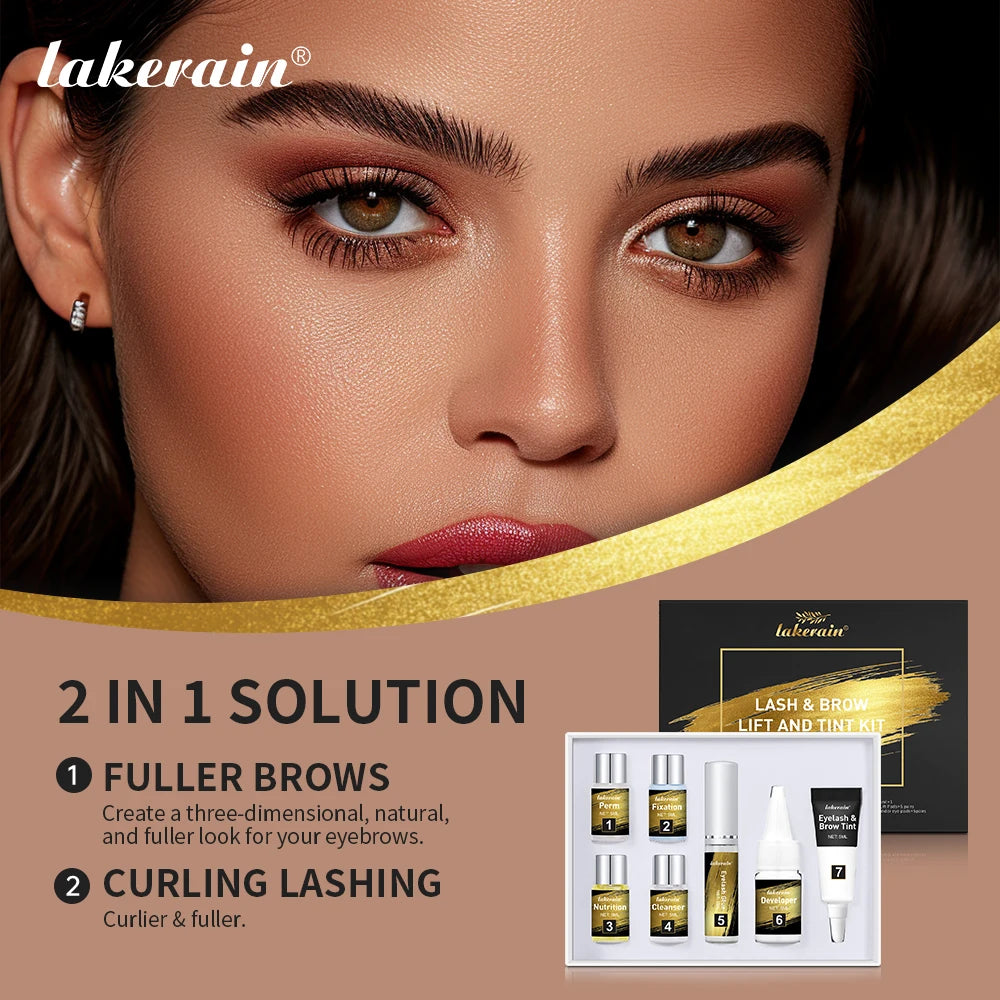 Lash Lift & Brow Lamination Tint Kit – Complete At-Home Set Lash & Brow Lift Kit QXL
