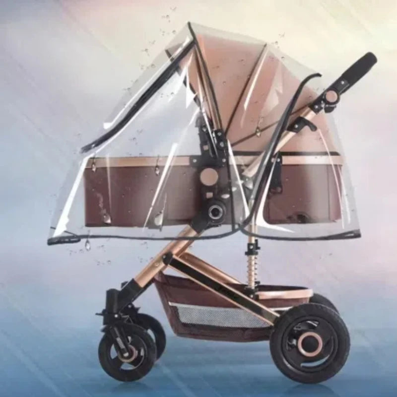 Universal Transparent Stroller Rain Cover | Waterproof Zip Stroller Rain Cover QXL