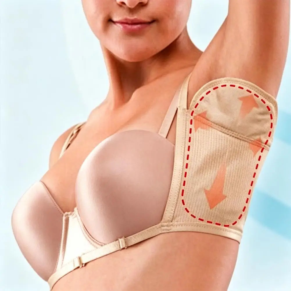 Reusable Washable Underarm Sweat Pads – Anti-Odor Armpit Liners Underarm Sweat Pads QXL